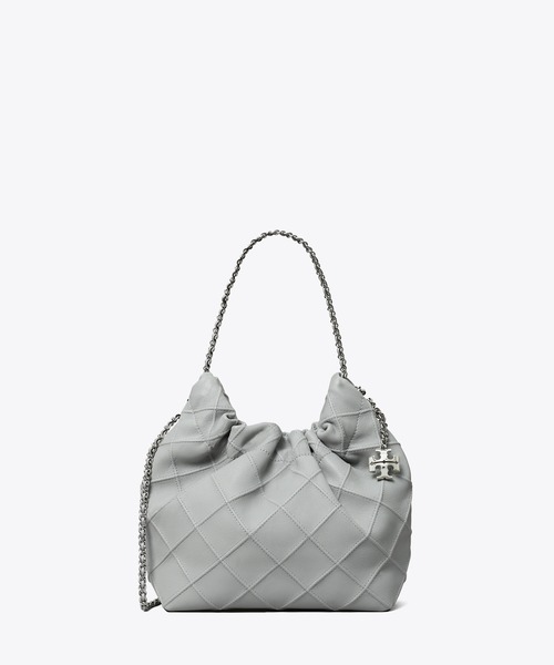 【送料関税込】TORYBURCH フレミング ドローストリングバッグ フレミング フェザー ミニドローストリングバッグ: レディース