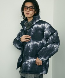 Abstract pattern all-over padded down jacket / アブストラクトパターンオールオーバー中綿ダウンジャケット
