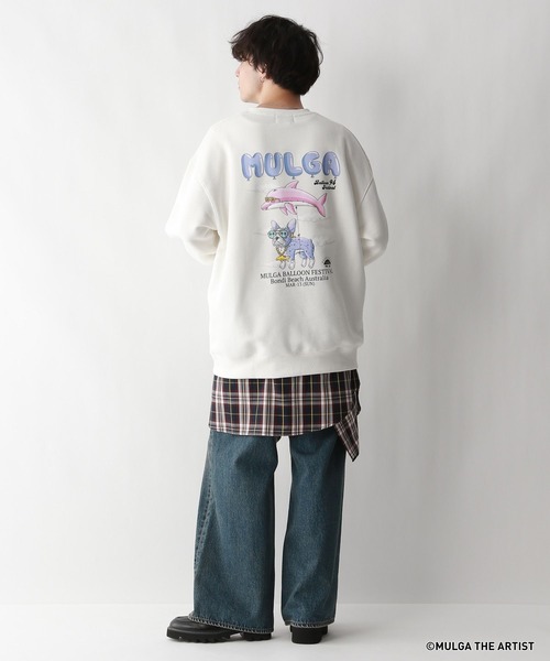 MULGA（モルガ）の「【MULGA THE LIFE】コラボ/バックプリントヘビーウェイトスウェット（スウェット・メンズ・ブラック/イエロー/ホワイト/グリーン・MEDIUM/LARGE）」の9枚目の写真