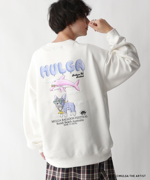 MULGA（モルガ）の「【MULGA THE LIFE】コラボ/バックプリントヘビーウェイトスウェット（スウェット・メンズ・ブラック/イエロー/ホワイト/グリーン・MEDIUM/LARGE）」の12枚目の写真