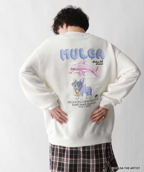 MULGA（モルガ）の「【MULGA THE LIFE】コラボ/バックプリントヘビーウェイトスウェット（スウェット・メンズ・ブラック/イエロー/ホワイト/グリーン・MEDIUM/LARGE）」の13枚目の写真