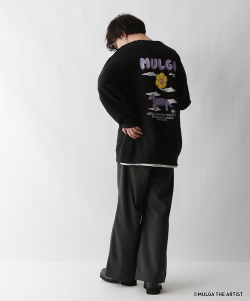 MULGA（モルガ）の「【MULGA THE LIFE】コラボ/バックプリントヘビーウェイトスウェット（スウェット・メンズ・ブラック/イエロー/ホワイト/グリーン・MEDIUM/LARGE）」の15枚目の写真