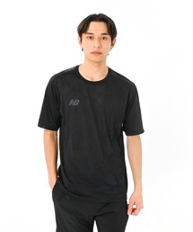 Black Out ジャガードメッシュニットショートスリーブTシャツ