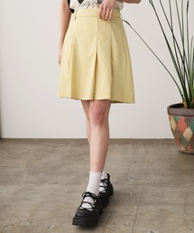 ちゃ　nodress スカート NODRESS スカート BLACK LACE TRIM PLEATED COTTON MINI SKIRT