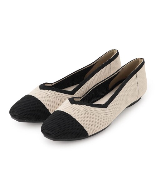 grove（グローブ）の「【人間工学】洗えるニットパンプス（その他シューズ・レディース・ベージュ系その他3/ブラック系/ブラック系4/ブラウン系その他5/ブラック系5/ベージュ系その他7・M/L/S）」の2枚目の写真