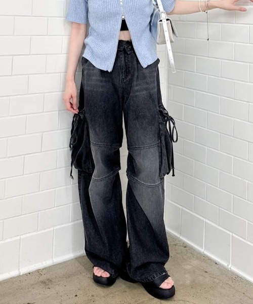 Kastane(カスタネ)の「デニムパンツ(デニムパンツ・レディース・ブラック・0)」の1枚目の写真