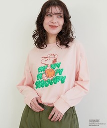 【PEANUTS/ピーナッツ】スヌーピー/SNOOPY スリーブ刺繍デザインロンT