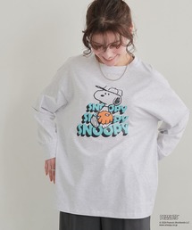【PEANUTS/ピーナッツ】スヌーピー/SNOOPY スリーブ刺繍デザインロンT