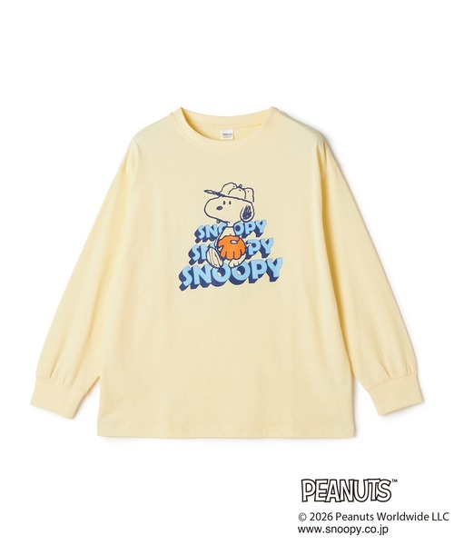 PEANUTS(ピーナッツ)の「【PEANUTS/ピーナッツ】スヌーピー/SNOOPY スリーブ刺繍デザインロンT(Tシャツ/カットソー・レディース・ネイビー/ピンク/ブルーグレー/杢グレー/イエロー/ブラック/アイボリー・M/L/LL/3L)」の10枚目の写真