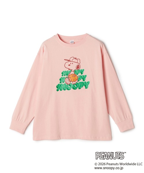 PEANUTS(ピーナッツ)の「【PEANUTS/ピーナッツ】スヌーピー/SNOOPY スリーブ刺繍デザインロンT(Tシャツ/カットソー・レディース・ネイビー/ピンク/ブルーグレー/杢グレー/イエロー/ブラック/アイボリー・M/L/LL/3L)」の13枚目の写真