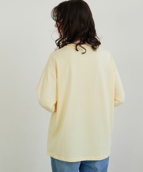 PEANUTS(ピーナッツ)の「【PEANUTS/ピーナッツ】スヌーピー/SNOOPY スリーブ刺繍デザインロンT(Tシャツ/カットソー・レディース・ネイビー/ピンク/ブルーグレー/杢グレー/イエロー/ブラック/アイボリー・M/L/LL/3L)」の20枚目の写真