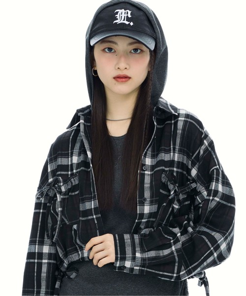 3.3 Field Trip （3.3フィールドトリップ）の「3.3 Field Trip／リボンポケットチェックシャツ2（シャツ/ブラウス・レディース・ブラック/イエロー・FREE）」の2枚目の写真