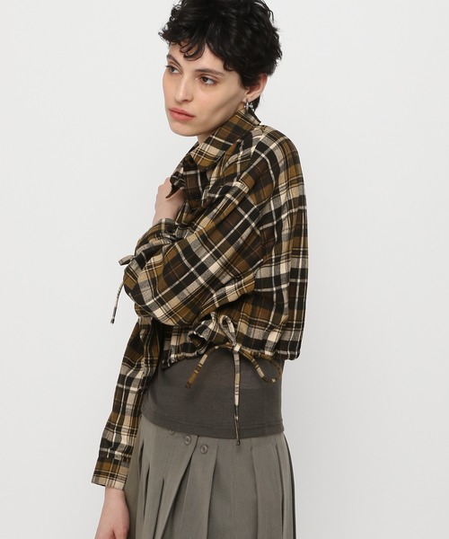 3.3 Field Trip （3.3フィールドトリップ）の「3.3 Field Trip／リボンポケットチェックシャツ2（シャツ/ブラウス・レディース・ブラック/イエロー・FREE）」の13枚目の写真