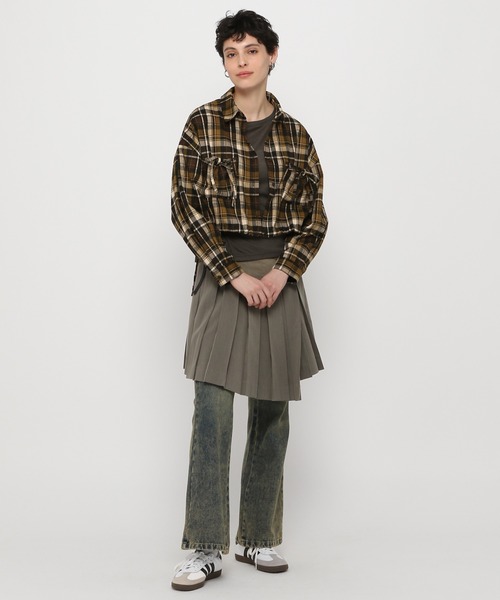 3.3 Field Trip （3.3フィールドトリップ）の「3.3 Field Trip／リボンポケットチェックシャツ2（シャツ/ブラウス・レディース・ブラック/イエロー・FREE）」の8枚目の写真