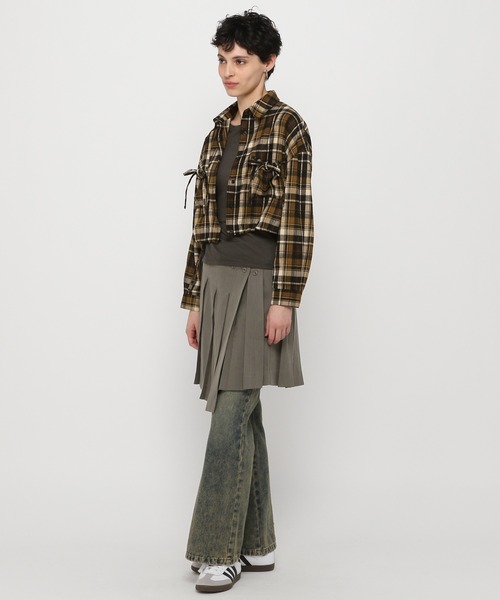 3.3 Field Trip （3.3フィールドトリップ）の「3.3 Field Trip／リボンポケットチェックシャツ2（シャツ/ブラウス・レディース・ブラック/イエロー・FREE）」の9枚目の写真