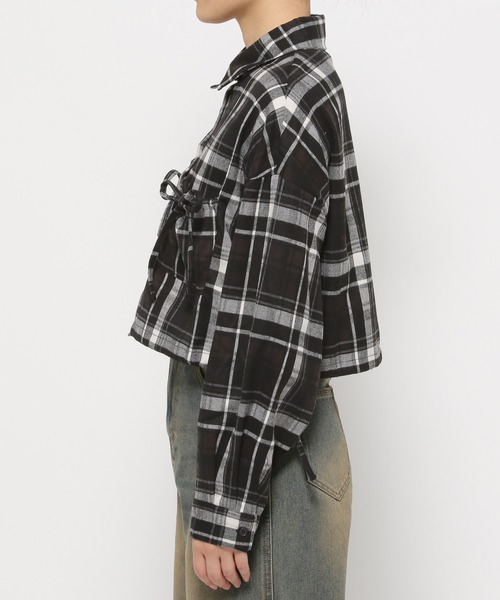 3.3 Field Trip （3.3フィールドトリップ）の「3.3 Field Trip／リボンポケットチェックシャツ2（シャツ/ブラウス・レディース・ブラック/イエロー・FREE）」の22枚目の写真