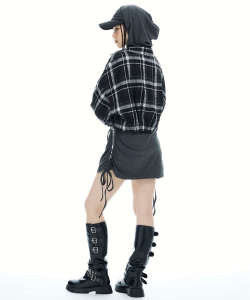 3.3 Field Trip （3.3フィールドトリップ）の「3.3 Field Trip／リボンポケットチェックシャツ2（シャツ/ブラウス・レディース・ブラック/イエロー・FREE）」の5枚目の写真