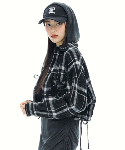 3.3 Field Trip （3.3フィールドトリップ）の「3.3 Field Trip／リボンポケットチェックシャツ2（シャツ/ブラウス・レディース・ブラック/イエロー・FREE）」の7枚目の写真