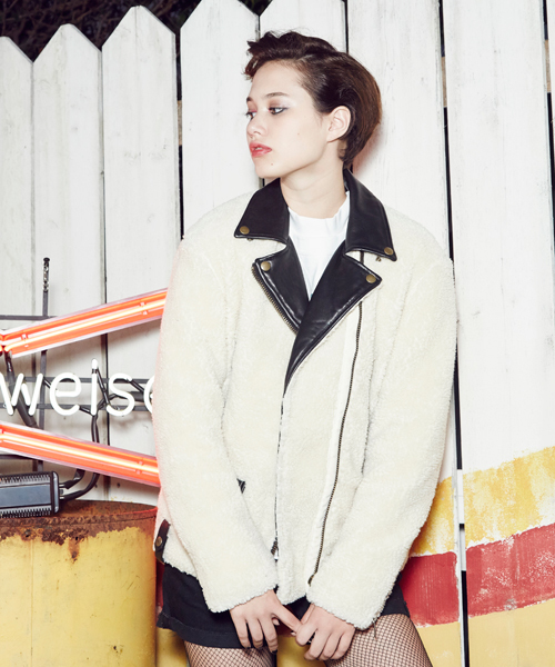 HYSTERIC GLAMOUR（ヒステリックグラマー）の「ラムレザー切替