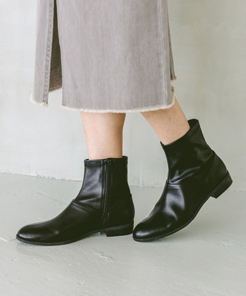 GLOBAL WORK（グローバルワーク）の「らくっションアーモンドトゥショートブーツ/253210（ブーツ・レディース・ブラウン/ブラック・MEDIUM/LARGE）」の7枚目の写真