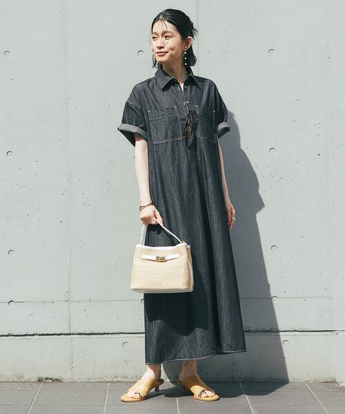 un dix cors（アンディコール）の「ひねり金具レザーハンドルカゴバッグ（かごバッグ・レディース・ブラック/ホワイト・FREE）」の20枚目の写真