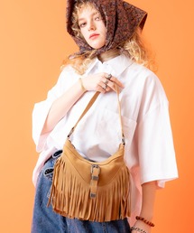 an meets zakka | an meets zakka ウエスタンフリンジスエードハンドル２WAYショルダーバッグ / バック 鞄 カバン レディース メンズ ユニセックス ネイティブ 合成皮革 スウェード(ショルダーバッグ)