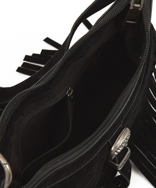 an meets zakka（アンミツザッカ）の「an meets zakka ウエスタンフリンジスエードハンドル２WAYショルダーバッグ / バック 鞄 カバン レディース メンズ ユニセックス ネイティブ 合成皮革 スウェード（ショルダーバッグ・レディース・ブラック/ベージュ/ブラウン・ONESIZE）」の15枚目の写真