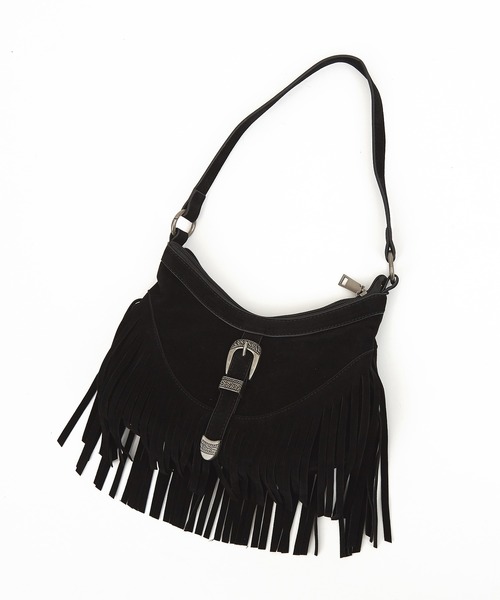 an meets zakka（アンミツザッカ）の「an meets zakka ウエスタンフリンジスエードハンドル２WAYショルダーバッグ / バック 鞄 カバン レディース メンズ ユニセックス ネイティブ 合成皮革 スウェード（ショルダーバッグ・レディース・ブラック/ベージュ/ブラウン・ONESIZE）」の13枚目の写真