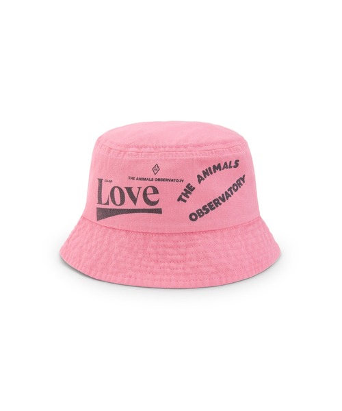 The animals observatory（ジ・アニマルズ・オブザーバトリー）の「The Animals Observatory / ベビー　バケットハット（ハット・キッズ・グリーン/ピンク・ONE）」の2枚目の写真