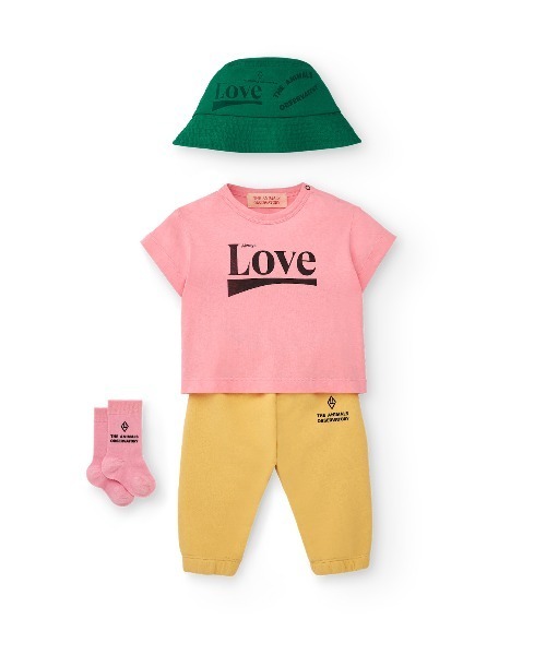 The animals observatory（ジ・アニマルズ・オブザーバトリー）の「The Animals Observatory / ベビー　バケットハット（ハット・キッズ・グリーン/ピンク・ONE）」の7枚目の写真