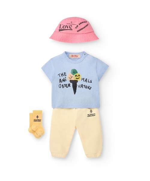 The animals observatory（ジ・アニマルズ・オブザーバトリー）の「The Animals Observatory / ベビー　バケットハット（ハット・キッズ・グリーン/ピンク・ONE）」の8枚目の写真