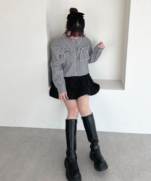 apres jour(アプレジュール)の「Wリボンアソート柄ブラウス(シャツ/ブラウス・レディース・ブラック系その他/オフホワイト/ライトブルー/ピンク系その他/ブルー系その他・X-LARGE/フリー)」の12枚目の写真