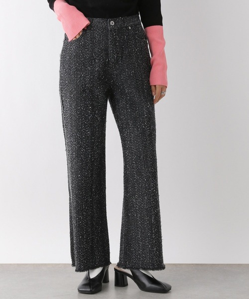 LEPSIM（レプシィム）の「ツイードデニムパンツ　284134（デニムパンツ・レディース・ブラック/ブルー・FREE）」の9枚目の写真