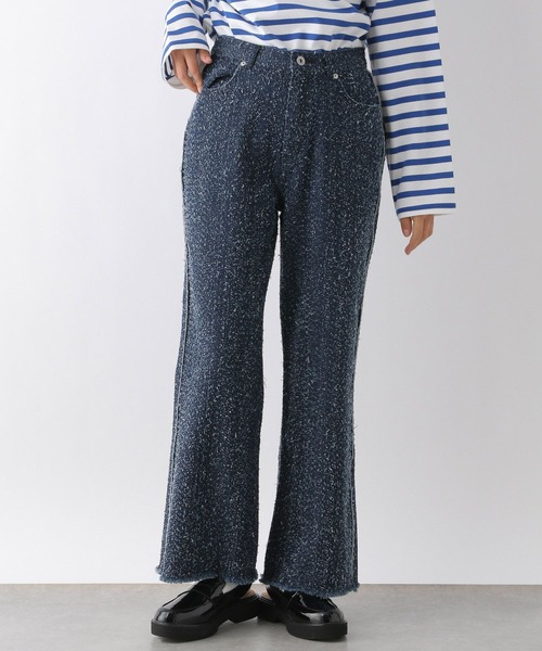 LEPSIM（レプシィム）の「ツイードデニムパンツ　284134（デニムパンツ・レディース・ブラック/ブルー・FREE）」の4枚目の写真