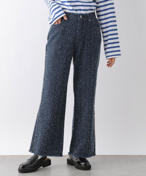 LEPSIM（レプシィム）の「ツイードデニムパンツ　284134（デニムパンツ・レディース・ブラック/ブルー・FREE）」の3枚目の写真