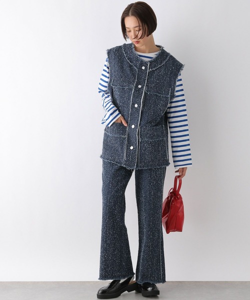 LEPSIM（レプシィム）の「ツイードデニムパンツ　284134（デニムパンツ・レディース・ブラック/ブルー・FREE）」の22枚目の写真