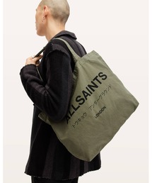 ALLSAINTS（オールセインツ）の「UNDERGROUND LOGO PRINTED TOTE BAG | アンダーグラウンド ロゴ プリント トート バッグ（トートバッグ）」