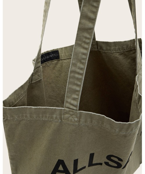 ALLSAINTS(オールセインツ)の「UNDERGROUND LOGO PRINTED TOTE BAG | アンダーグラウンド ロゴ プリント トート バッグ(トートバッグ・メンズ・グリーン系その他・ONE SIZE)」の3枚目の写真