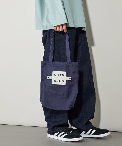 CITEN(シテン)の「<CITEN>くるくるパッチンリップストップS(エコバッグ/サブバッグ・レディース・ネイビー/オリーブ/ライトグレー/ライトピンク/グレー/オレンジ・FREE)」の4枚目の写真