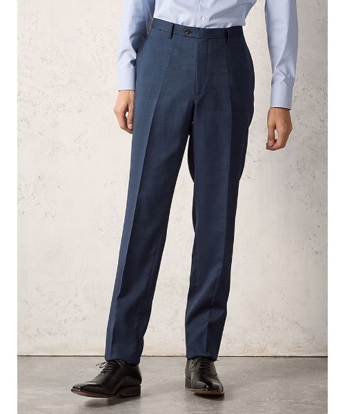Perfect Suit FActory(パーフェクトスーツファクトリー)の「【EDWINコラボ】デニムライクウールセットアップパンツ ストレッチ ブラウン/カーキ/ブルー(スラックス・メンズ・ブラウン/カーキ/ブルー・S/LL/M/L)」の3枚目の写真