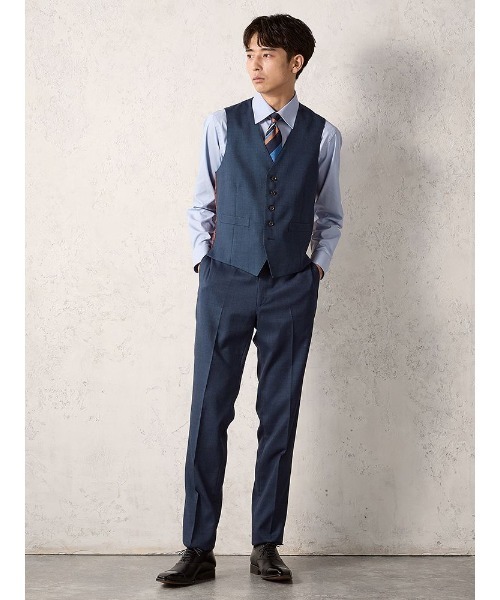 Perfect Suit FActory(パーフェクトスーツファクトリー)の「【EDWINコラボ】デニムライクウールセットアップパンツ ストレッチ ブラウン/カーキ/ブルー(スラックス・メンズ・ブラウン/カーキ/ブルー・S/LL/M/L)」の16枚目の写真