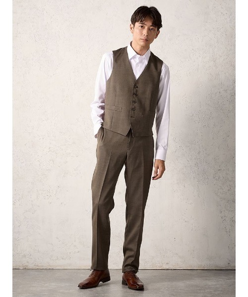 Perfect Suit FActory(パーフェクトスーツファクトリー)の「【EDWINコラボ】デニムライクウールセットアップパンツ ストレッチ ブラウン/カーキ/ブルー(スラックス・メンズ・ブラウン/カーキ/ブルー・S/LL/M/L)」の11枚目の写真
