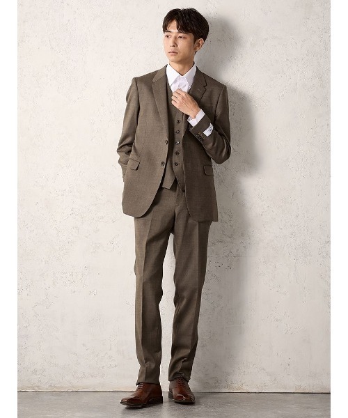 Perfect Suit FActory(パーフェクトスーツファクトリー)の「【EDWINコラボ】デニムライクウールセットアップパンツ ストレッチ ブラウン/カーキ/ブルー(スラックス・メンズ・ブラウン/カーキ/ブルー・S/LL/M/L)」の12枚目の写真