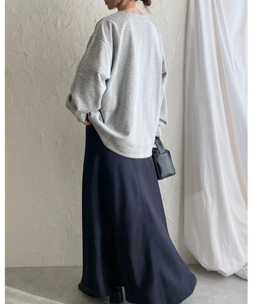 She's Closet(シーズクローゼット)の「オーバーサイズ長袖メタリック箔プリント裏毛スウェットプルオーバー(スウェット・レディース・オフホワイト/杢グレー/ブラック/チャコールグレー・FREE)」の13枚目の写真