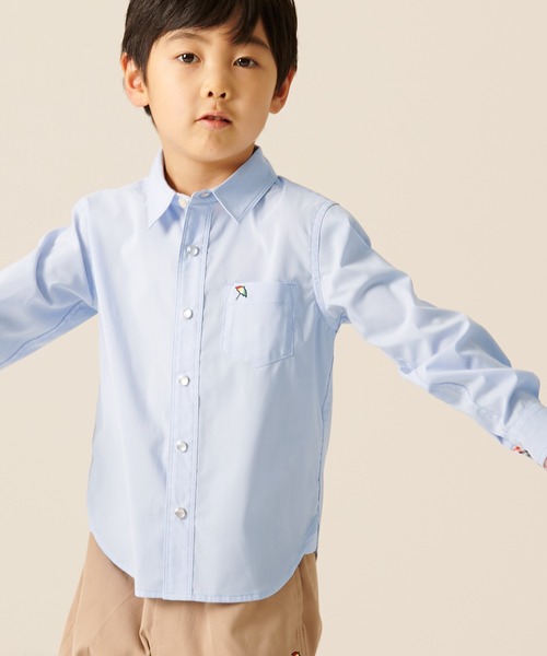 Arnold Palmer（アーノルドパーマー）の「EVERY DAY ストレッチ シェア シャツ（シャツ/ブラウス・キッズ・ネイビー/サックスブルー・115cm/105cm/135cm/125cm/95cm）」の2枚目の写真