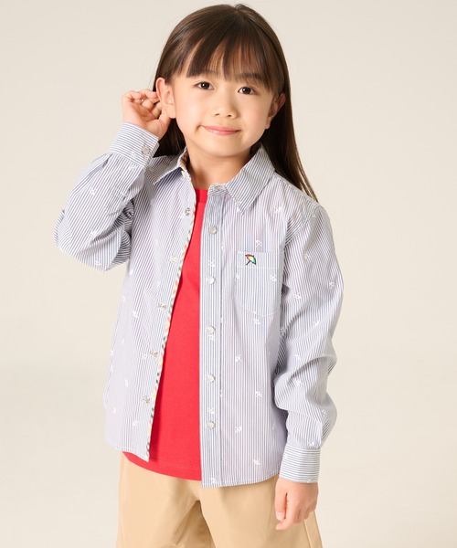 Arnold Palmer（アーノルドパーマー）の「EVERY DAY ストレッチ シェア シャツ（シャツ/ブラウス・キッズ・ネイビー/サックスブルー・115cm/105cm/135cm/125cm/95cm）」の3枚目の写真