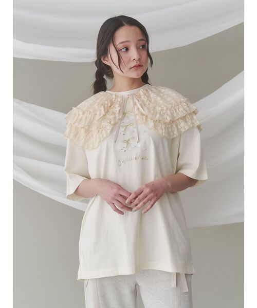 merry jenny(メリージェニー)の「neoki dog tee / 寝起きドックTee(Tシャツ/カットソー・レディース・ブルー/オフホワイト/イエロー/ピンク・FREE)」の9枚目の写真