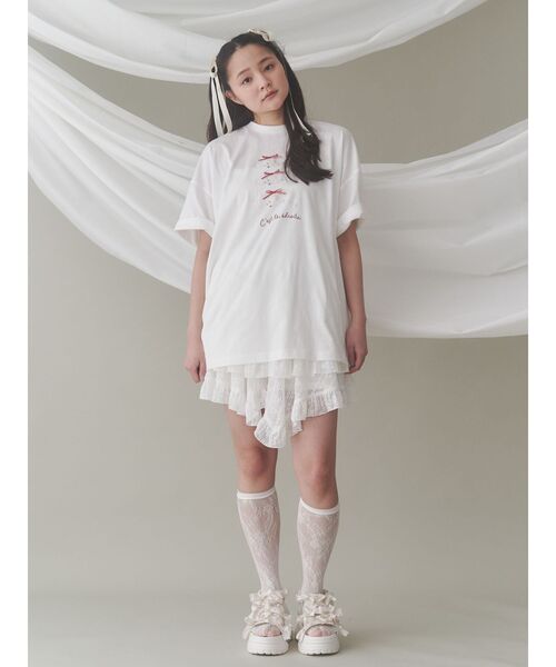 merry jenny(メリージェニー)の「neoki dog tee / 寝起きドックTee(Tシャツ/カットソー・レディース・ブルー/オフホワイト/イエロー/ピンク・FREE)」の13枚目の写真