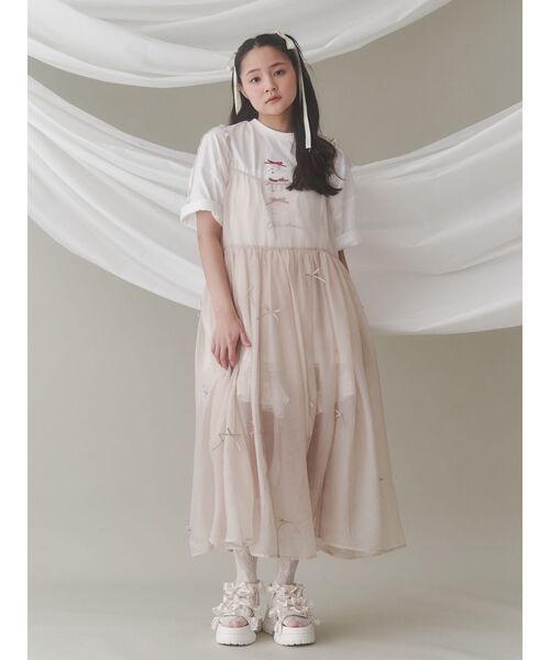 merry jenny(メリージェニー)の「neoki dog tee / 寝起きドックTee(Tシャツ/カットソー・レディース・ブルー/オフホワイト/イエロー/ピンク・FREE)」の14枚目の写真