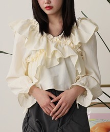 ROOPTOKYO | ショート丈 オフショル クロスリボンブラウス キャンディースリーブ(シャツ/ブラウス)